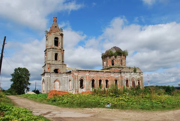 Iglesia Abandonada Natividad Pueblo Rozhdestveno Distrito Ruza Región Moscú Rusia — Foto de Stock