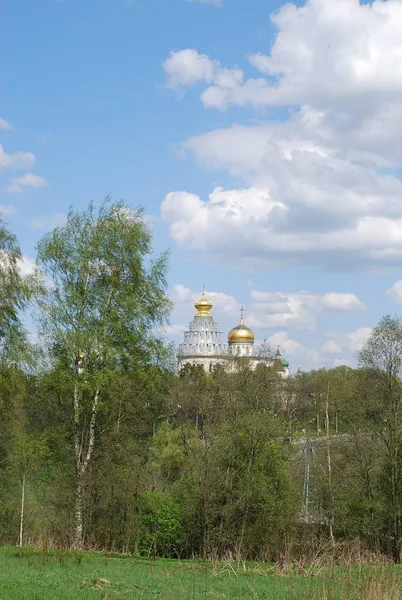 Novo Mosteiro Jerusalém Dia Ensolarado Primavera Cidade Istra Região Moscovo — Fotografia de Stock