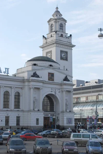 Kiewer Bahnhof Zeitigen Frühjahr Stadtlandschaft Moskau Russland — Stockfoto