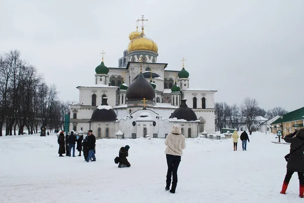 新耶路撒冷修道院的复活大教堂 冬季景观 城市Istra 莫斯科地区 俄罗斯 — 图库照片