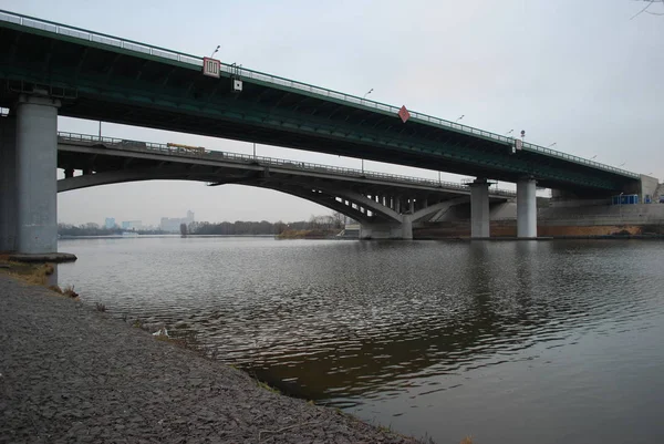 Salvador Puente Tushino Sobre Río Moscú Estructura Arquitectónica Moscú — Foto de Stock