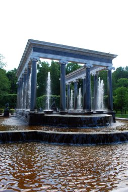 Peterhof. - Rusya. 8 Haziran 2013. Çekicilik. Peterhof Müzesi rezervi. Çeşme 