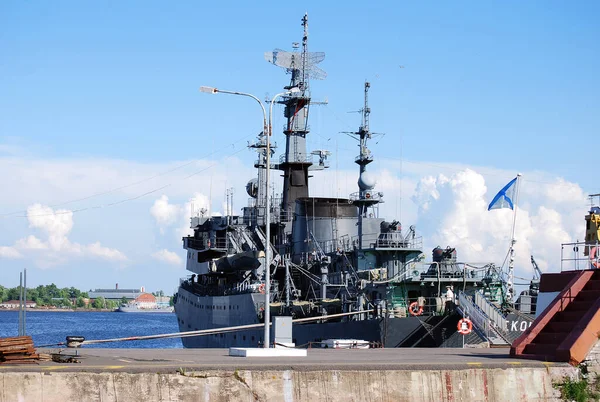 Kronstadt City Russia June 2013 Ship Periscope Stands Military Harbor — Stock Photo, Image