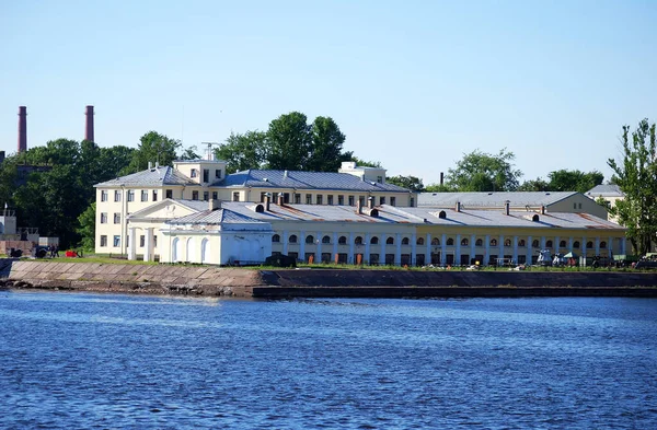 Kronstadt Şehri Rusya Haziran 2013 Şehir Manzarası Tüccar Limanı Limanına — Stok fotoğraf