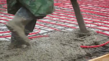 Bir beton zemin ısıtma ile coupler dolgu