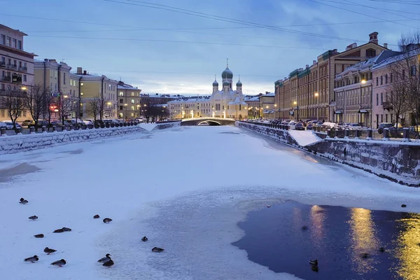 Rua Inverno São Petersburgo Rússia — Fotografia de Stock