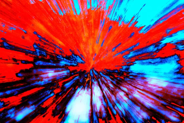 Kreativa Abstrakt Bakgrund Påminna Explosion Full Dynamics Svart Röd Blå — Stockfoto