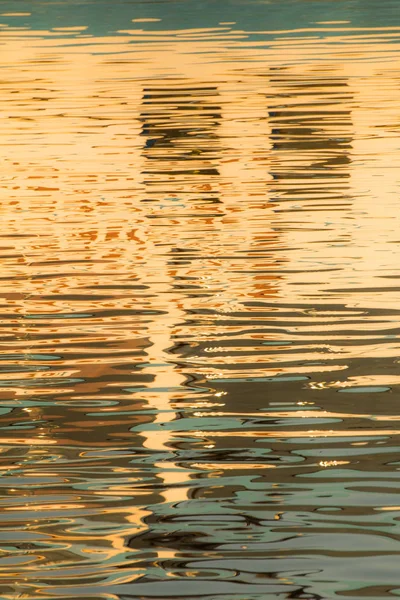 Reflection Windows Waters Lake Created Light Setting Sun Forming Different — Stock Photo, Image