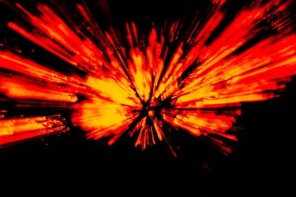Kreativa Abstrakt Bakgrund Påminna Explosion Full Dynamics Svart Röd Gul — Stockfoto