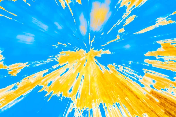 Creative abstract background reminding of a burst full of dynamics in blue, green, yellow ect.