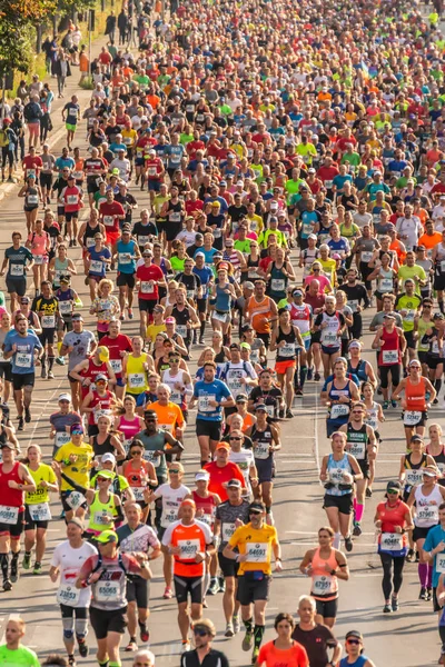 Berlim Alemanha 2018 Bmw Berlin Marathon 2018 Milhares Corredores Participando — Fotografia de Stock