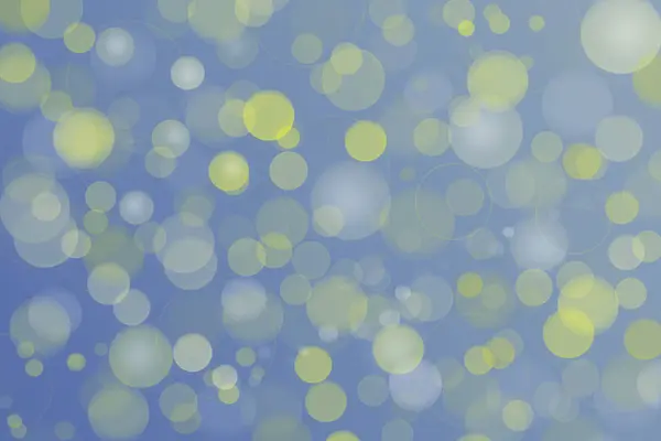 Blue Yellow White bokeh. Christmas background texture — Stock Photo, Image