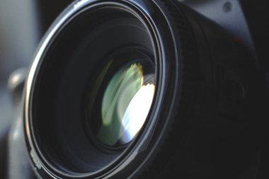 tonda objektif lens, retro üzerinde parlama