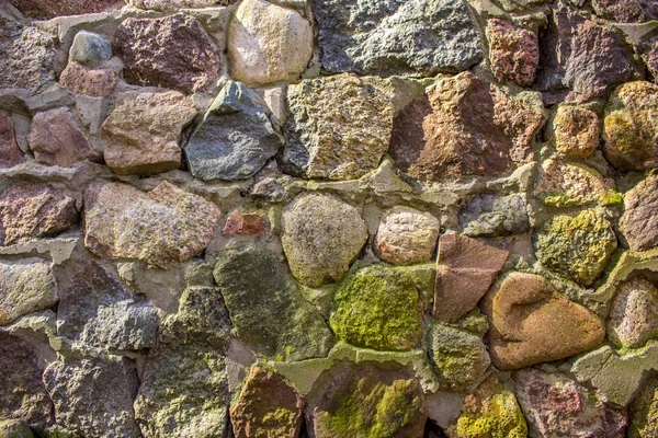 Wall Large Coarse Stones Background Texture — Stock Photo, Image