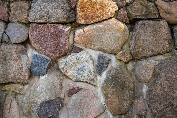 Wall Large Coarse Stones Background Texture — Stock Photo, Image