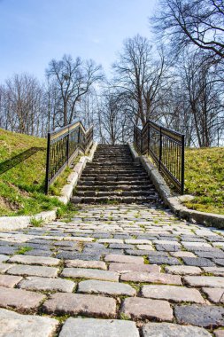 Kaldırım taşları eski merdiven