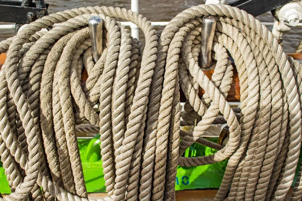 Ship Winch Rope Background — Stock Photo, Image