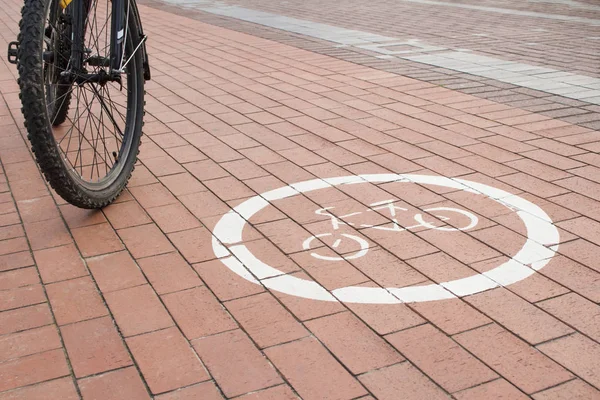 Bicycle on the cycle track