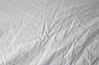 Buruşuk beyaz kumaş arka plan dokusu