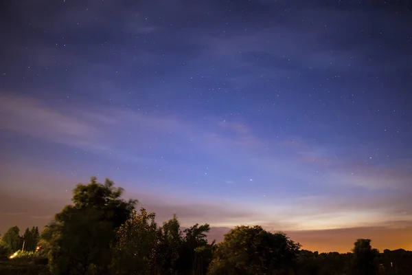 Hermoso Cielo Nocturno Con Estrellas — Foto de Stock