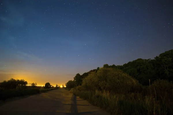 Hermoso Cielo Nocturno Con Estrellas — Foto de Stock