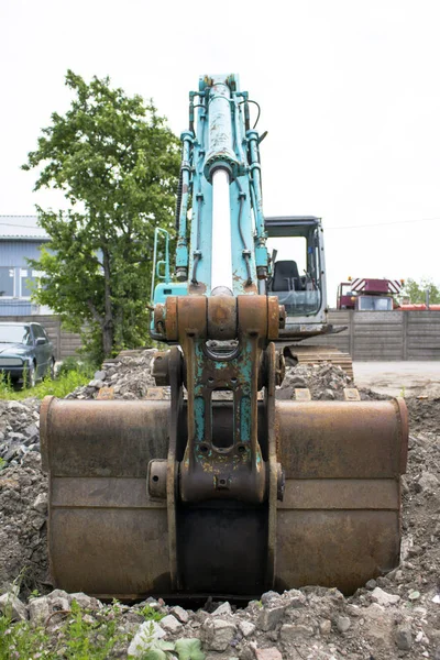 Old Scraped Excavator Bucket — Stock Photo, Image
