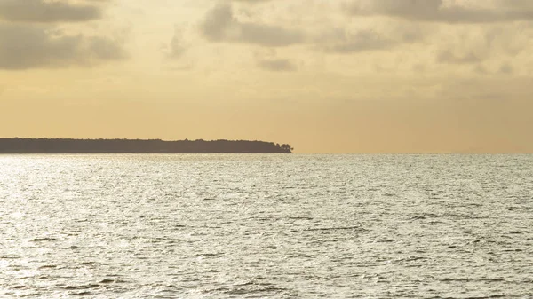 Береговая Линия Море Закате — стоковое фото
