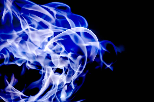 Bellas Lenguas Azules Llama Danza Del Fuego Textura Fondo — Foto de Stock