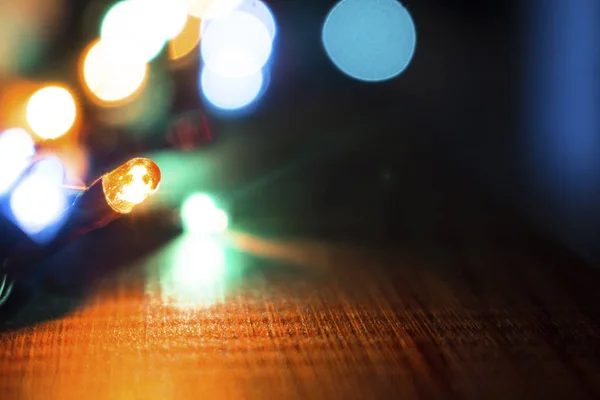 Veelkleurige Kerstverlichting Garland — Stockfoto