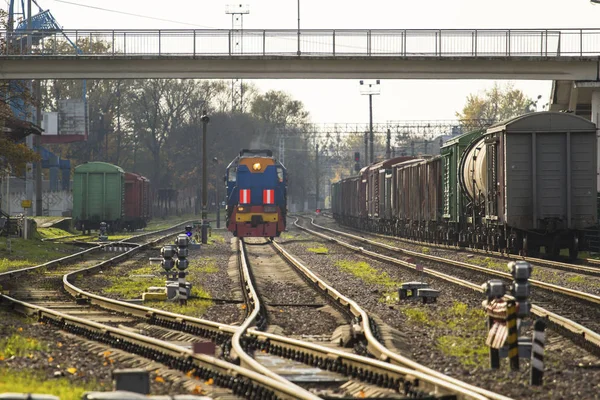 Staré Železniční Lokomotiva Nádraží — Stock fotografie