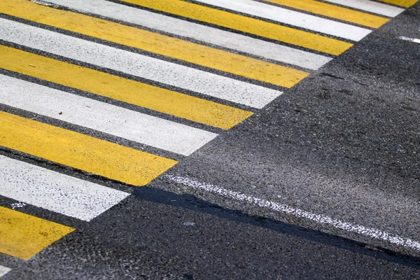 Pedestrian Crossing Pattern Asphalt Background Texture — Stock Photo, Image