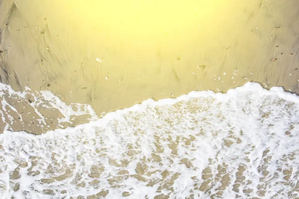 White Wave Sandy Beach Toned — Stock Photo, Image