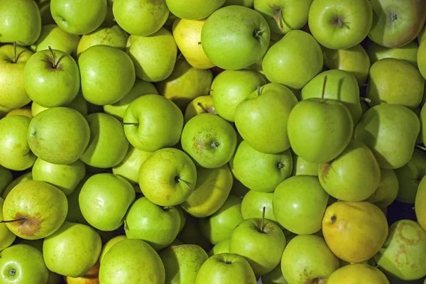 ripe fresh green apples, background, texture
