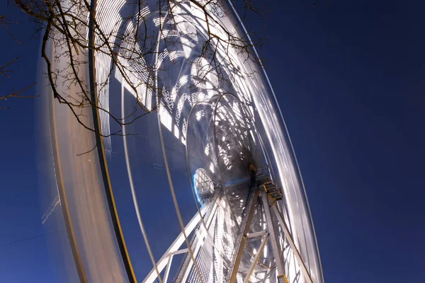 Attractions Dans Parc Divertissement Nuit — Photo