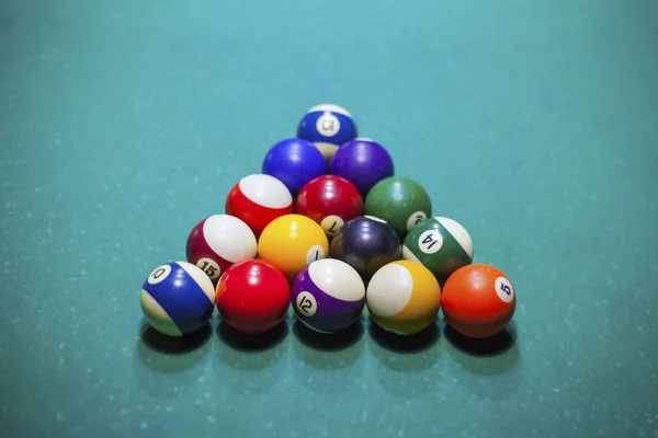 Biljartballen Tafel — Stockfoto