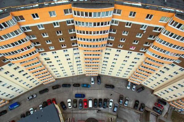 Top View Parking Courtyard — Stock Photo, Image