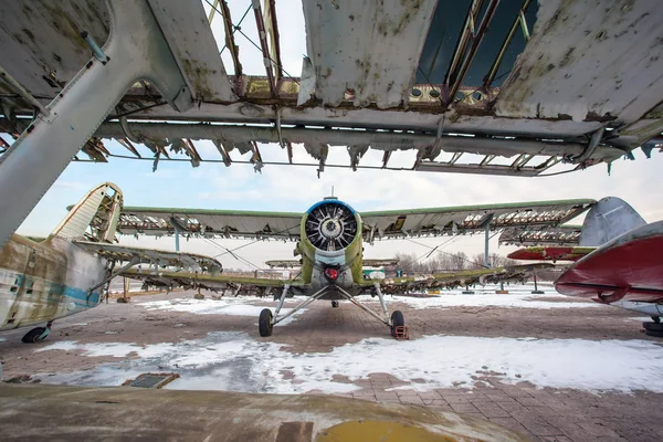 Cementerio Aviones Antiguos — Foto de Stock