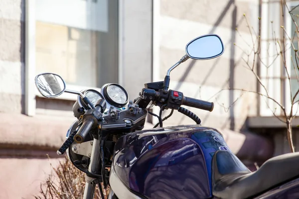 Motorcycle Steering Wheel Dashboard — Stock Photo, Image