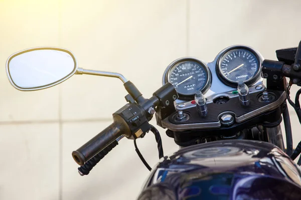 Motorcycle Steering Wheel Dashboard — Stock Photo, Image