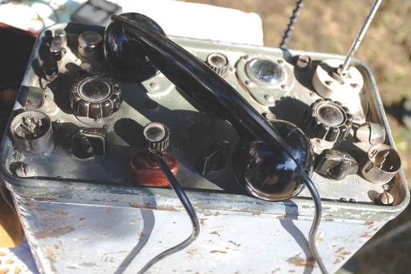 old military intercom system of the Second World War, retro toned