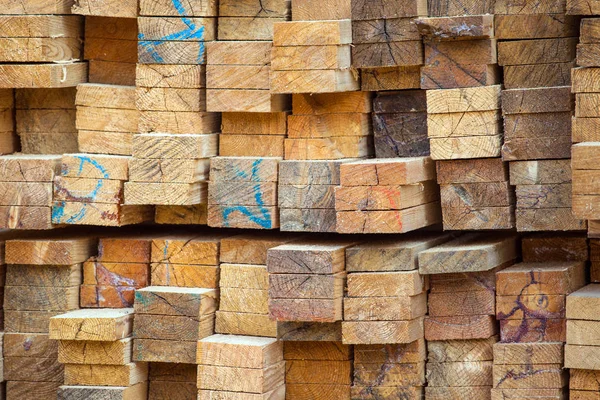 Stack Sawn Timber Background Texture Stock Photo