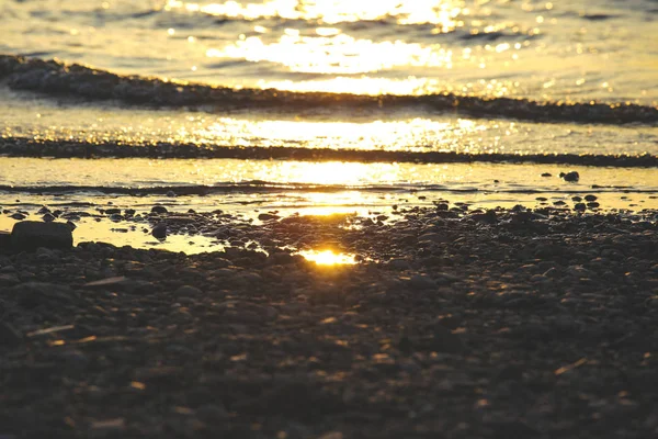 Reflexão Pôr Sol Tonificado — Fotografia de Stock