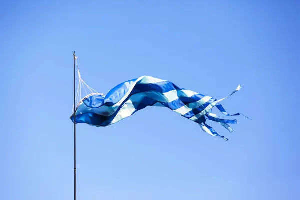 Blauwe Vlag Voor Het Bepalen Van Richting Van Wind — Stockfoto