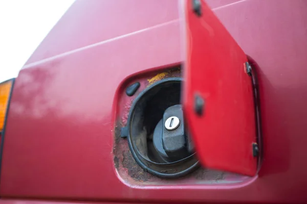 Tanque Combustível Aberto Carro Passageiros Vermelho — Fotografia de Stock