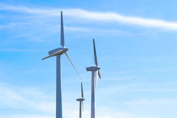 Éoliennes Modernes Contre Ciel Bleu Tonique — Photo