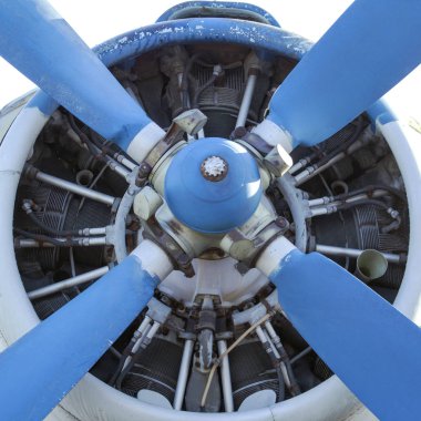 Pervane ve motor eski uçak türü