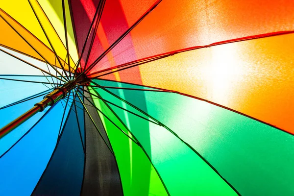 bright and colorful rainbow umbrella