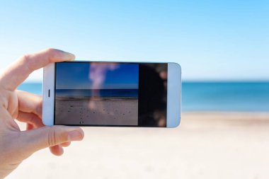 bir smartphone cep telefonu ile güzel bir manzara fotoğrafçılığı