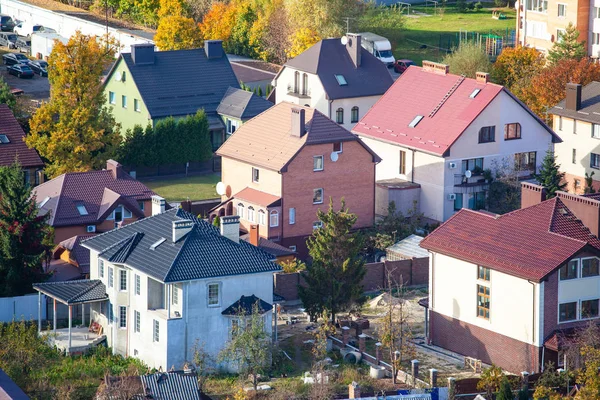 Street Small Cozy Private Houses — Stock Photo, Image