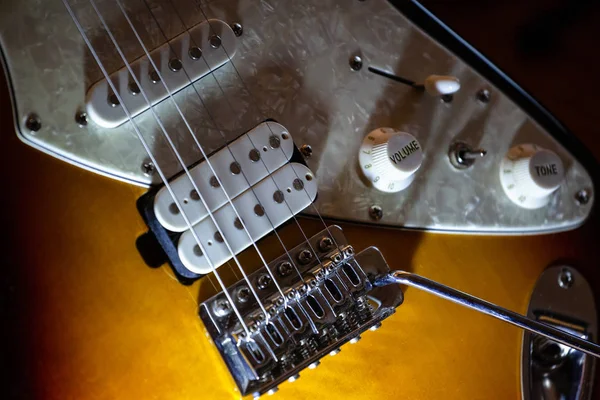 Detail Barvy Tabák Elektrická Kytara Tělo — Stock fotografie